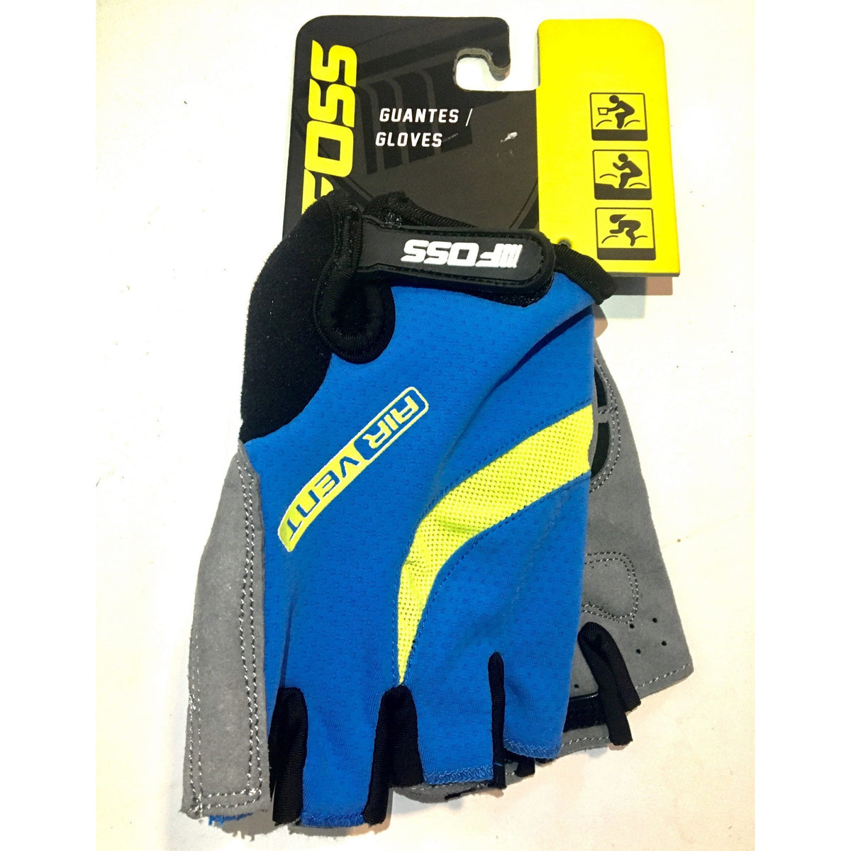 Guante Foss Corto Padded Gel Blue/Yllw T/M 20208