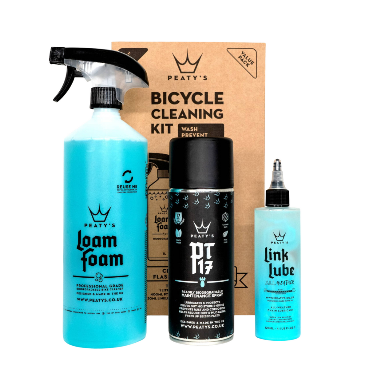 Kit Limpieza Peatys Bicicleta Desengrasante Lubricación