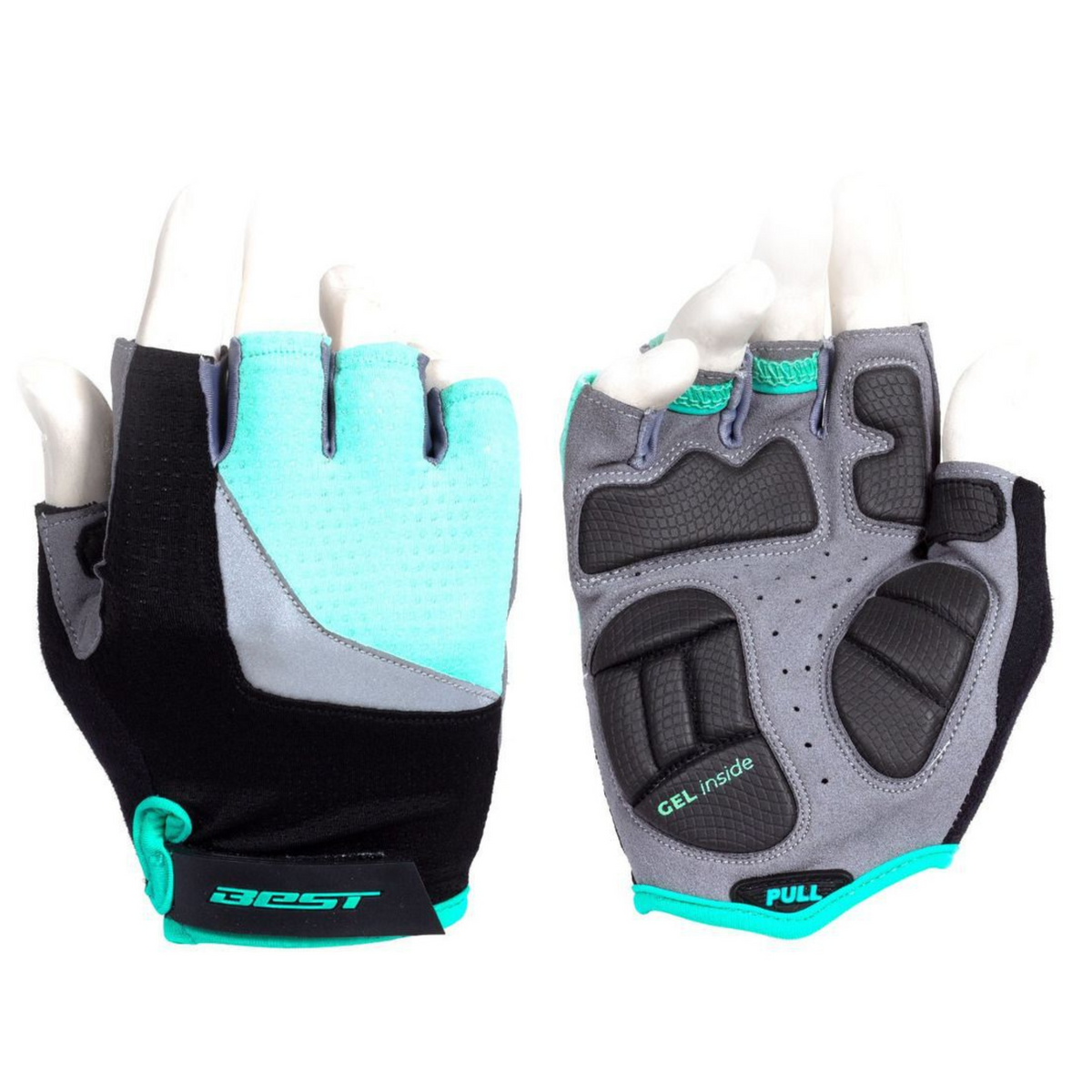 Guantes Cortos Best Gel T/M Verde/Negro