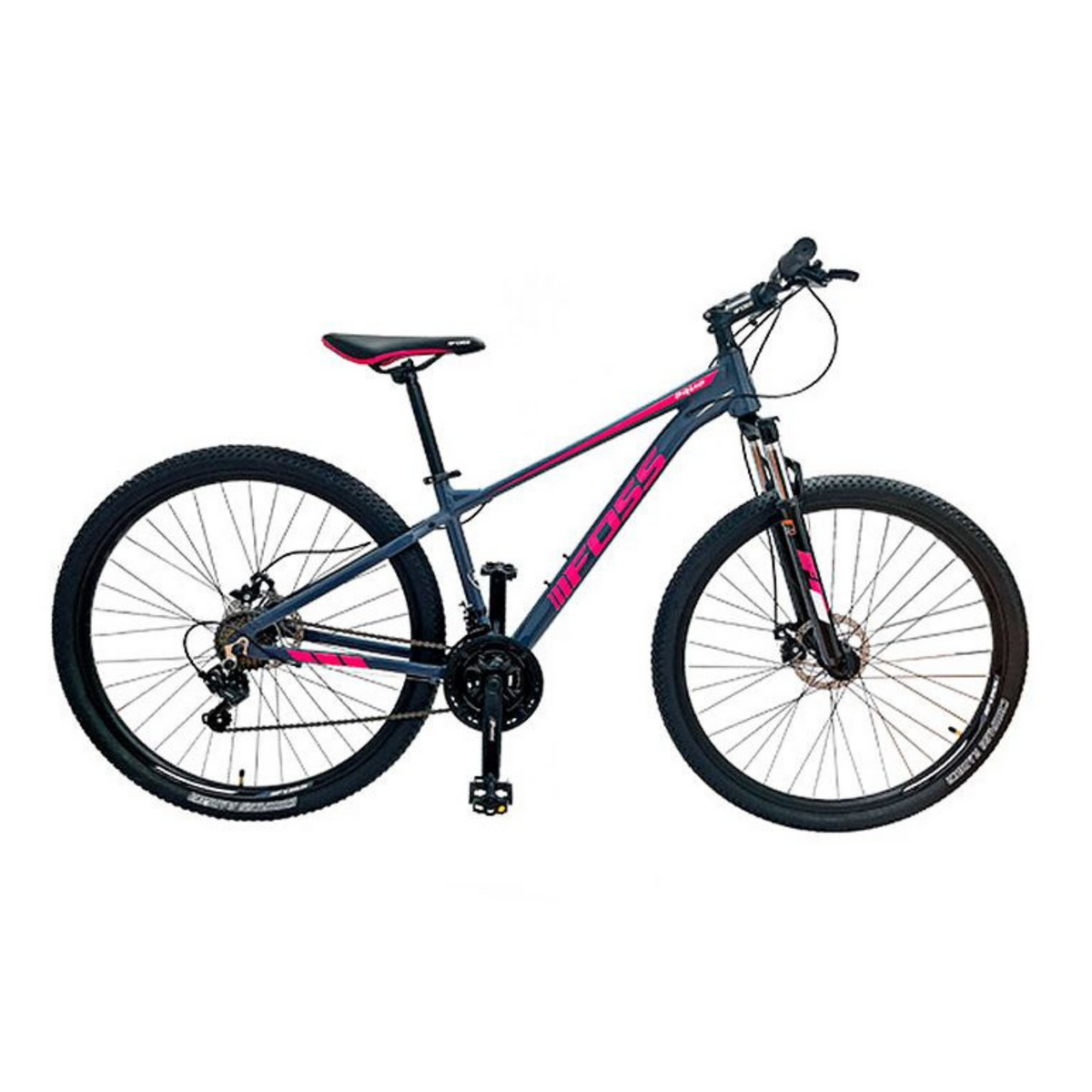 Bicicleta Aro 29 Foss   Aqua Ts/M 15.5 21V Aluminio Gris/Fucsia 24026