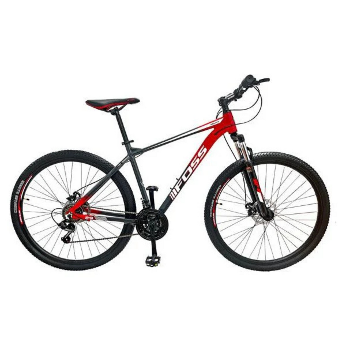 Bicicleta Aro 29 Foss   Zepik T/M 17.5 24V Aluminio Gris/Rojo