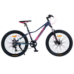 Bicicleta Aro 24 Foss 7Vel. Gris/Fucsia