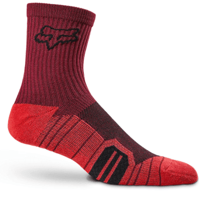 Calcetines Bicicleta 6 Fox Ranger Cushion - S/M, Rojo