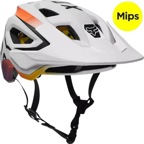 Casco Fox Speedframe Mips - Blanco Rojo, L